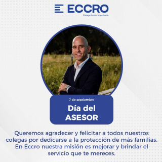 Queremos agradecer y felicitar a todos nuestros colegas por dedicarse a la protección de más familias.
En Eccro nuestra misión es mejorar y brindar el servicio que te mereces.